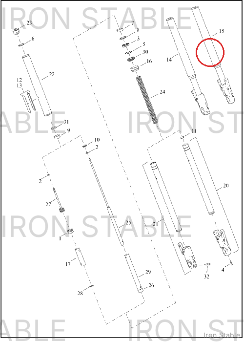 Harley-Davidson Fork, Fr Tlscp, Lh