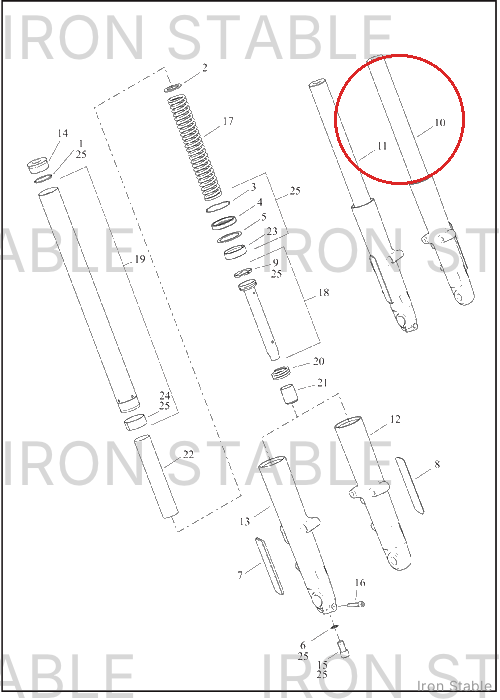Harley-Davidson Fork, Fr Tlscp, Lh