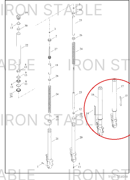 Harley-Davidson Fork, Fr Tlscp, Lh