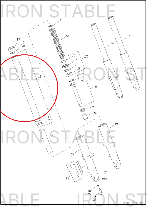 Harley-Davidson Fork Pipe, Assembly