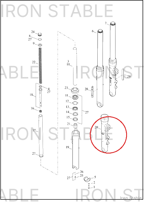 Harley-Davidson Fork Slider, Std, Lh, Polish, Blk, 