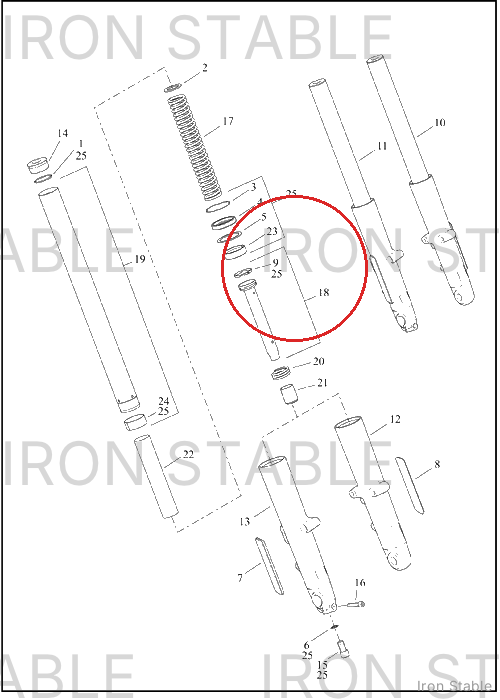 Harley-Davidson Seat Pipe Assembly