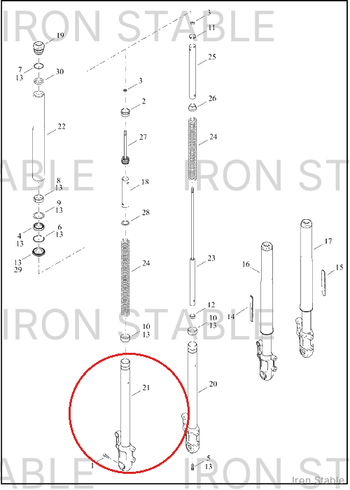 Harley-Davidson Slider, Fr Tlscp Fork, Rh