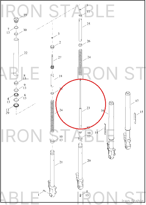 Harley-Davidson Fr Tlscp Fork Sub-Component, Dmpr