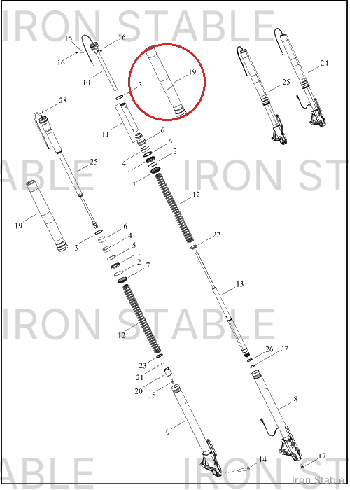 Harley-Davidson Fr Tlscp Fork Sub-Component, Outer