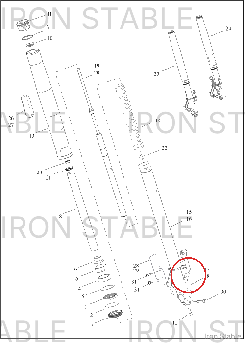Harley-Davidson Fr Tlscp Fork Sub-Component, Lh Sli