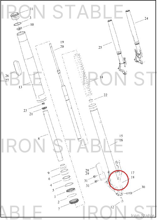 Harley-Davidson Fr Tlscp Fork Sub-Component, Rh Sli