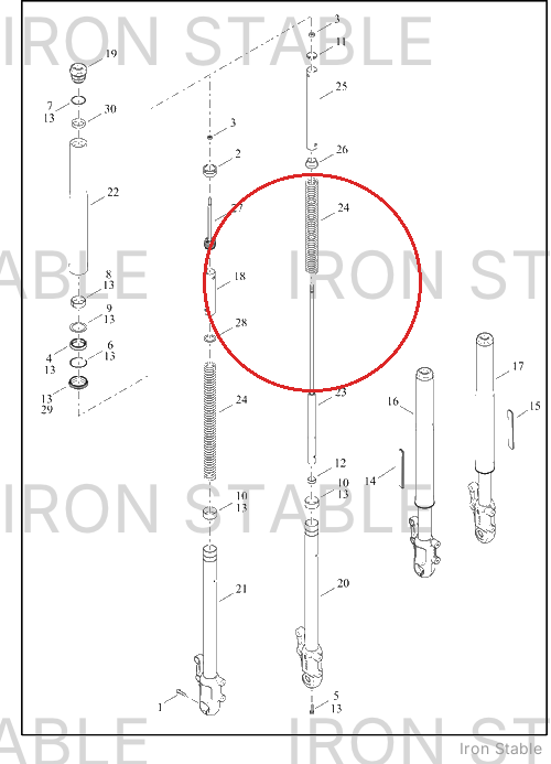 Harley-Davidson Spring, Fr Tlscp Fork, Main