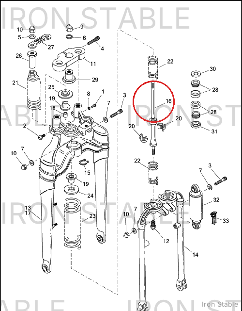 Harley-Davidson Spring Rod Assembly