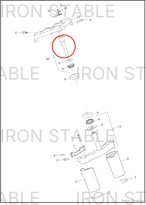 Harley-Davidson Stem Assembly, Upr Steering