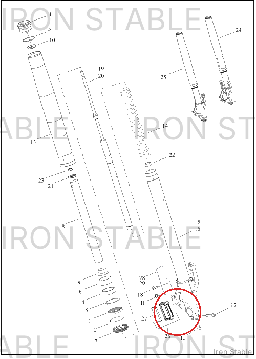 Harley-Davidson Fr Spnsn/Strg Misc Component, Refle