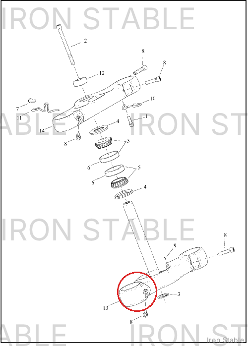 Harley-Davidson Clamp, Lower Tpl, Stem, Assembly