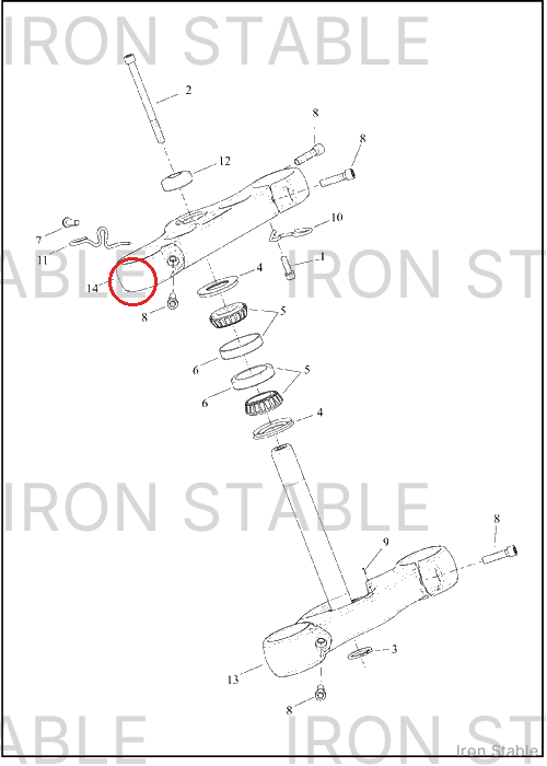 Harley-Davidson Clamp, Upr Tpl, Black