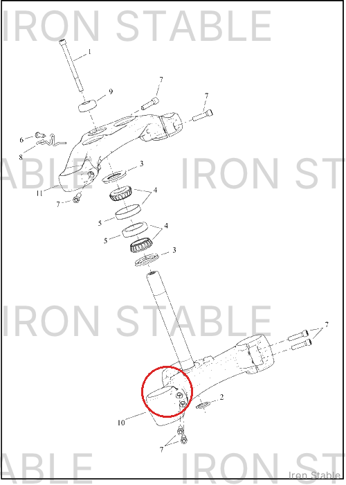 Harley-Davidson Clamp, Lower Tpl, Stem, Bearing Ass