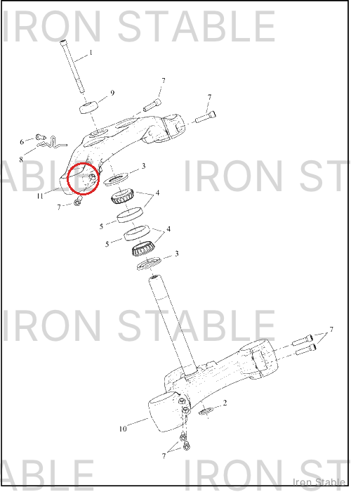 Harley-Davidson Clamp, Upr Tpl, Painted