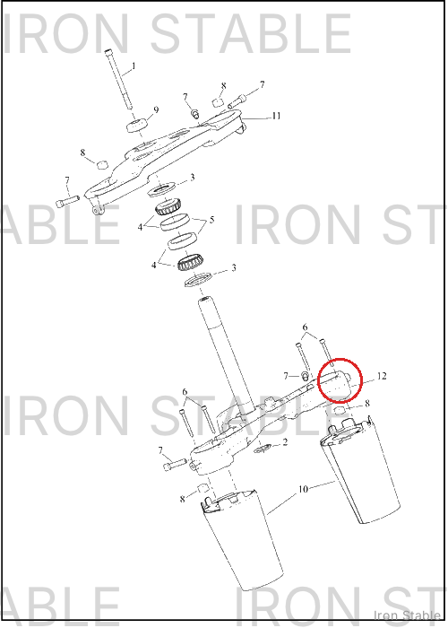 Harley-Davidson Clamp, Lower Tpl, Sub-Assembly, Stem, Cv