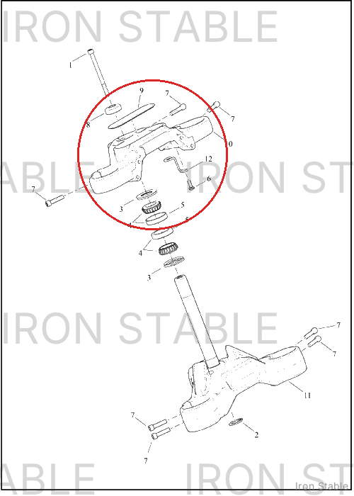 Harley-Davidson Clamp, Upr Tpl, Black