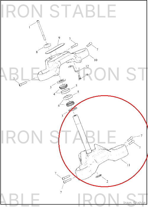 Harley-Davidson Clamp, Lower Tpl, Stem, Bearing Ass