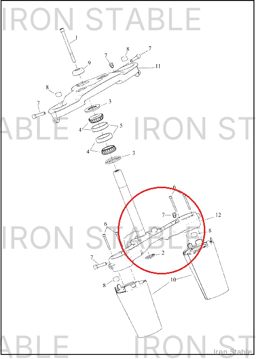Harley-Davidson Clamp, Lower Tpl, Sub-Assembly, Stem, Cv