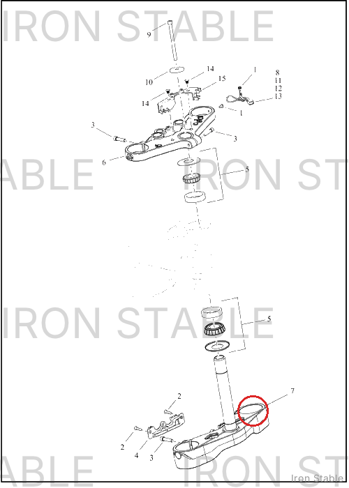 Harley-Davidson Clamp, Lower Tpl, Invt Frk