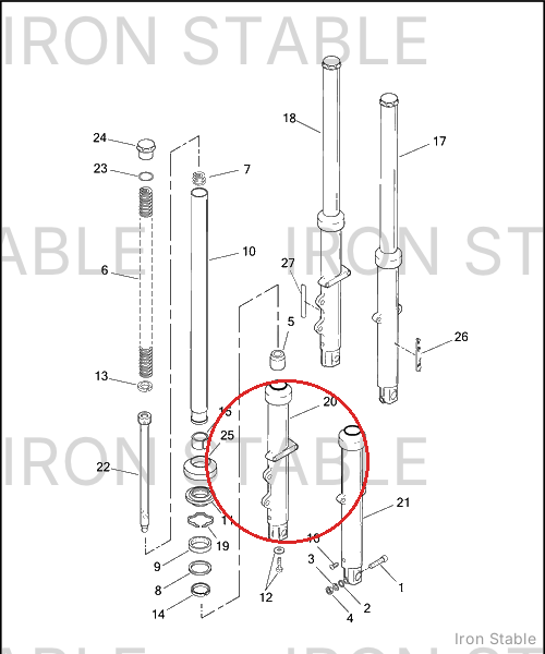 Harley-Davidson Fork Slider, Left