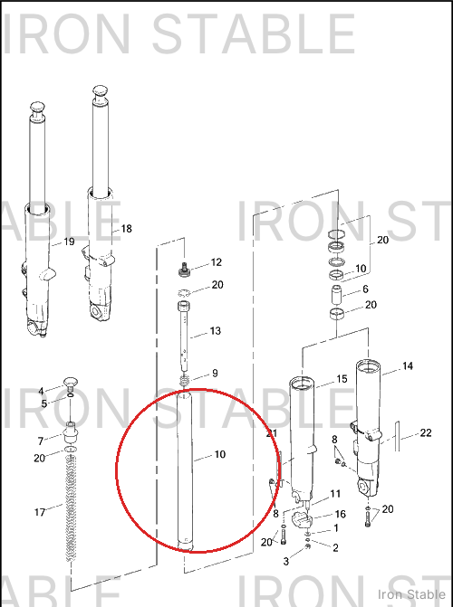 Harley-Davidson Tube, Fork Stanchion