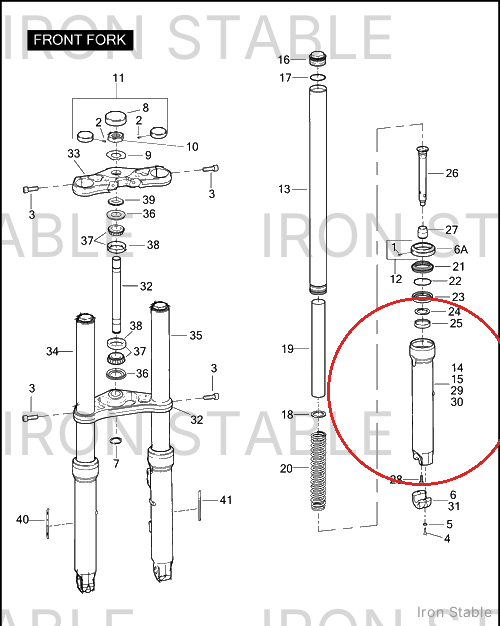 Harley-Davidson Slider, Lh/Front Fork, Chrome