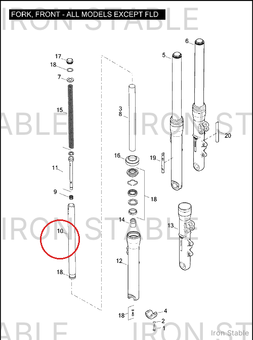 Harley-Davidson Fork Pipe Comp