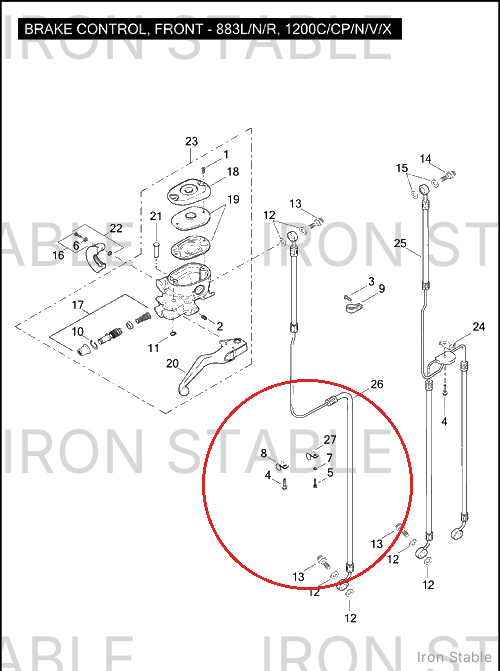 Harley-Davidson Brakeline, Front/Sngl Disc