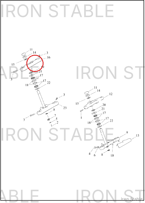 Harley-Davidson Upr-Triple Clamp, Pol'shd