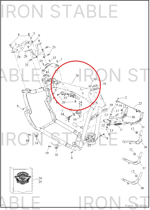 Harley-Davidson Kit, Frm, Assembly, 28 Deg, Nar