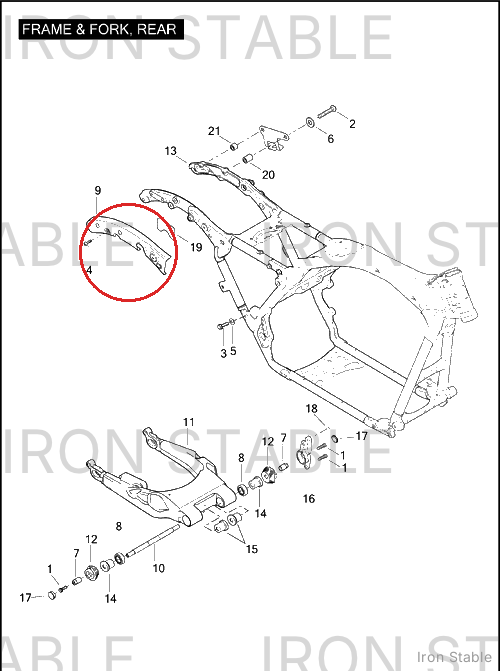 Harley-Davidson Cover, Lh-Frame, Candy Cobalt