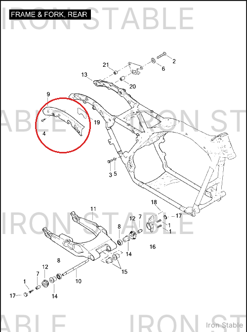 Harley-Davidson Cover, Lh-Frame, White Gold Pea
