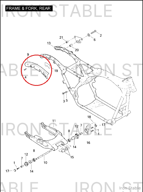 Harley-Davidson Cover, Rh-Frame, White Gold Pea