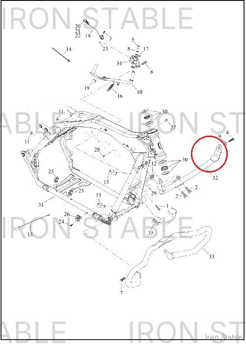 Harley-Davidson Bracket, Fr Fair Sprt, Assembly, Bla