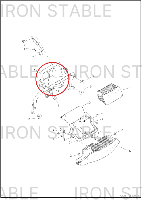 Harley-Davidson Bracket, Fr Fair Sprt, Black