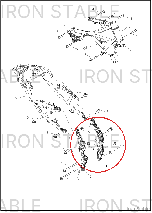 Harley-Davidson Bracket, Chas Struct Mounting, Mid, Lh