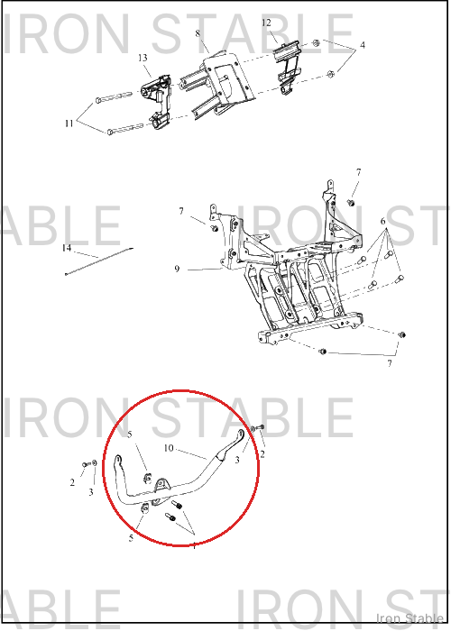 Harley-Davidson Bracket, Fr Fair Sprt, Assembly, Bla