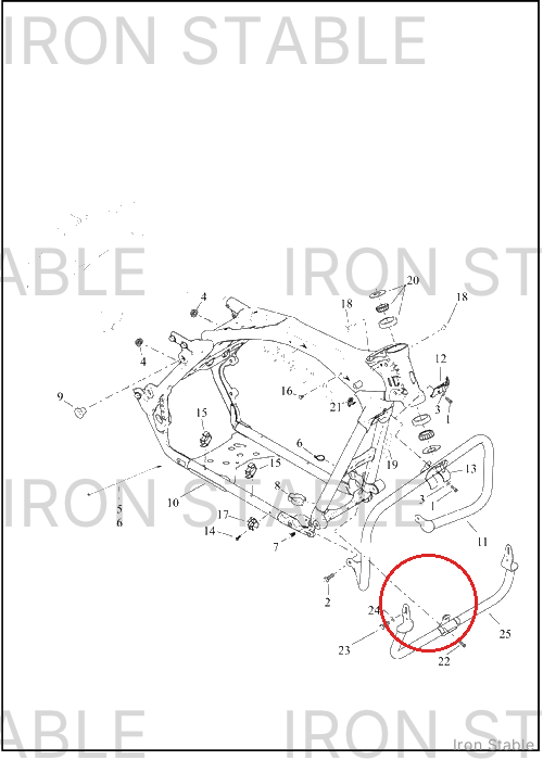 Harley-Davidson Bracket, Fr Fair Sprt, Assembly, Bla