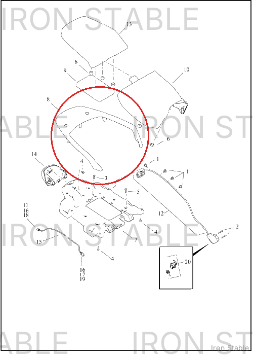 Harley-Davidson Kit, Frm Component, Hand Hold