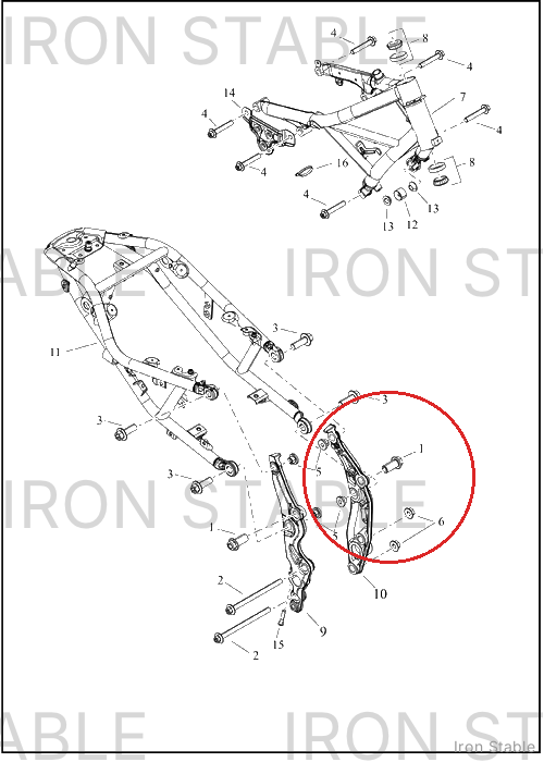 Harley-Davidson Bracket, Chas Struct Mounting, Mid, Lh