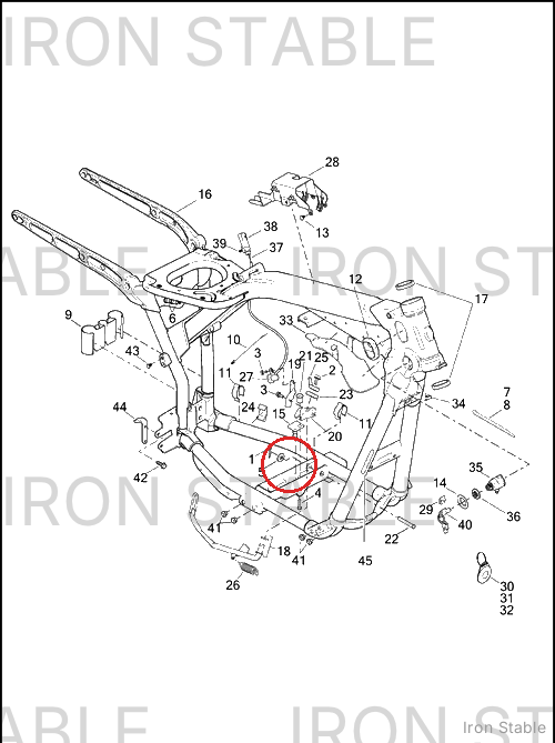 Harley-Davidson Anchor Assembly, Frame