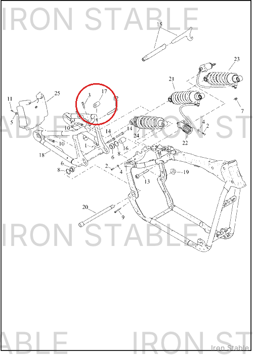 Harley-Davidson Swingarm, Belt Slot Spacer