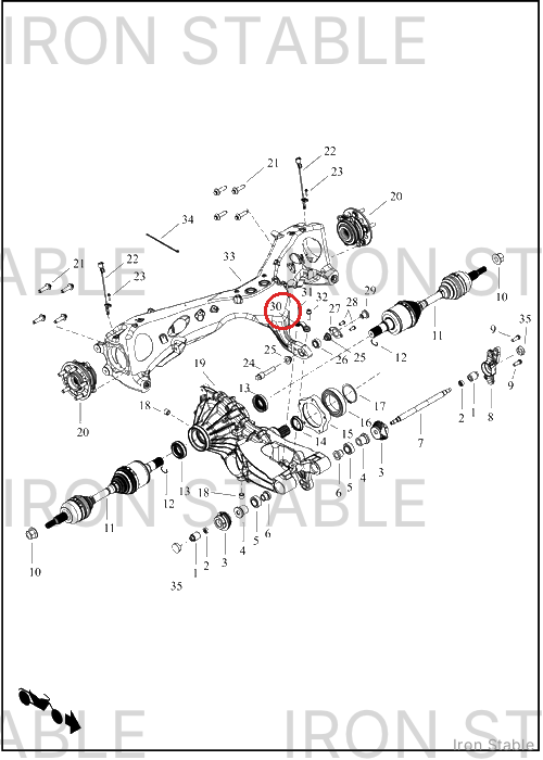 Harley-Davidson Swingarm, Clamp, Bolt, Pivot