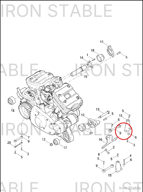 Harley-Davidson Bracket, Chas Struct Mounting, X
