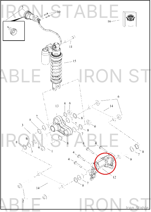 Harley-Davidson Mount Block, Swgarm, Link To Cra