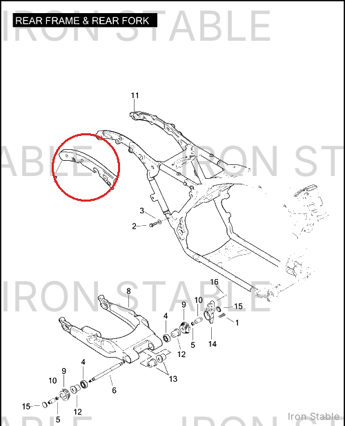 Harley-Davidson Cover, Rh-Frame, Pntd