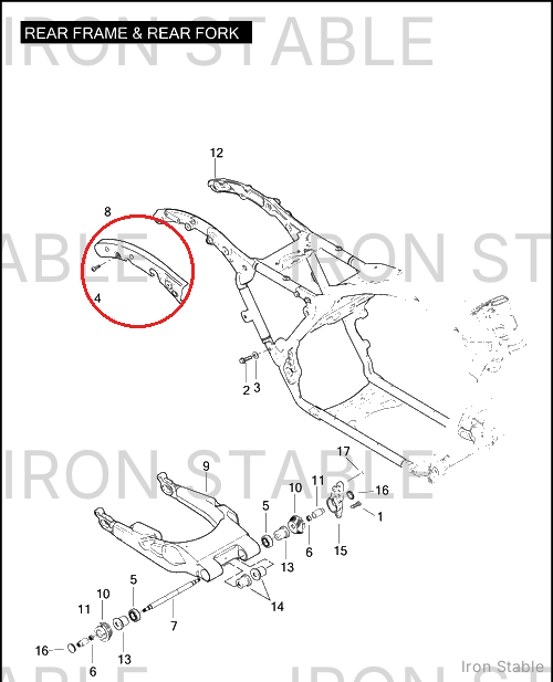 Harley-Davidson Cover, Rh-Frame, Pntd