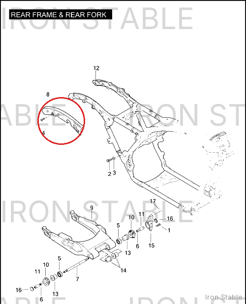 Harley-Davidson Cover, Rh-Frame, Pntd