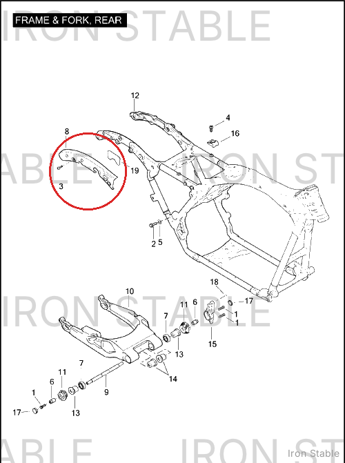 Harley-Davidson Cover, Rh-Frame, Pntd